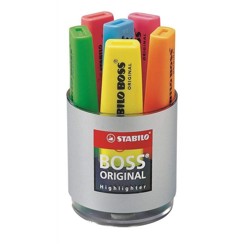 Označevalec teksta Stabilo Boss Original 6/1 v lončku