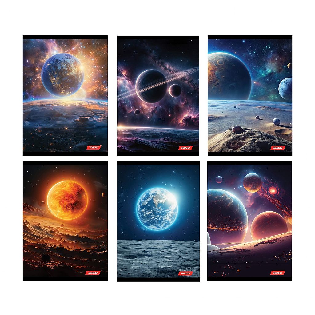 Zvezek A4 brezčrten Target Space 54L