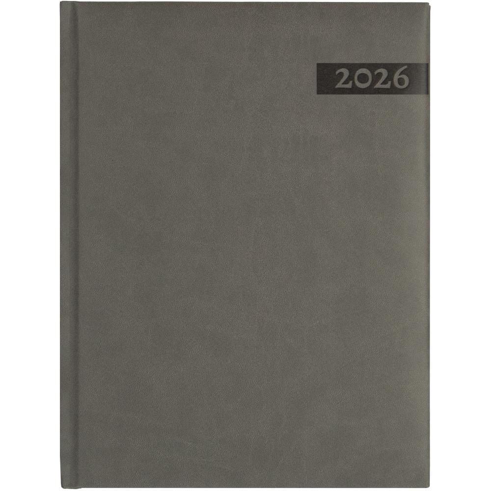 Tedenski poslovnik z datumi 2026 Siv