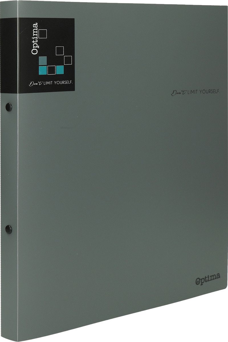 Rinčna mapa A4 2 rinki 16 mm Optima Office Siva