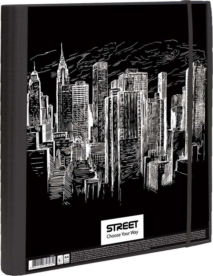 Rinčna mapa A4 Street Black 