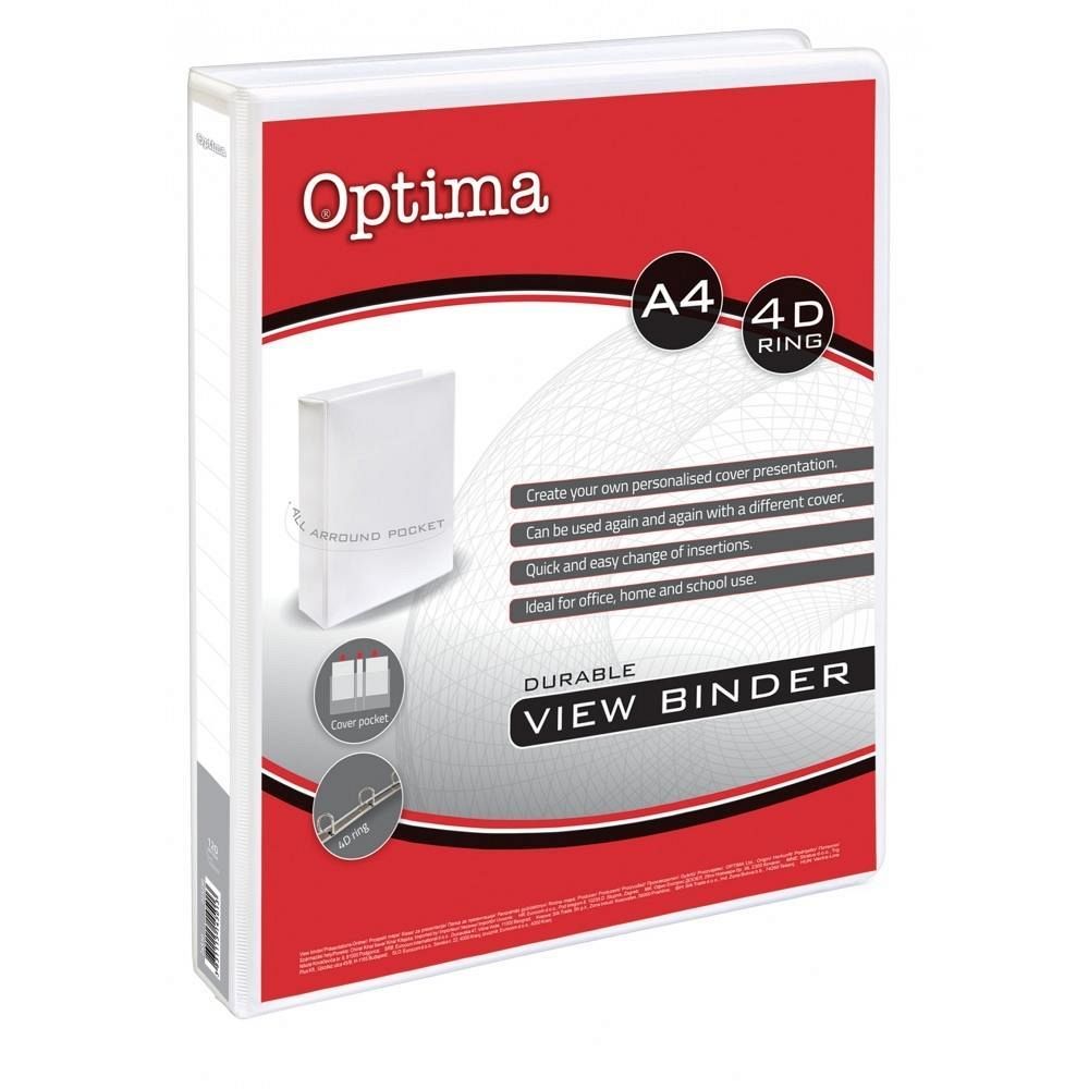 Rinčna mapa A4 za prezentacije Optima 4 D-rinke 25 mm