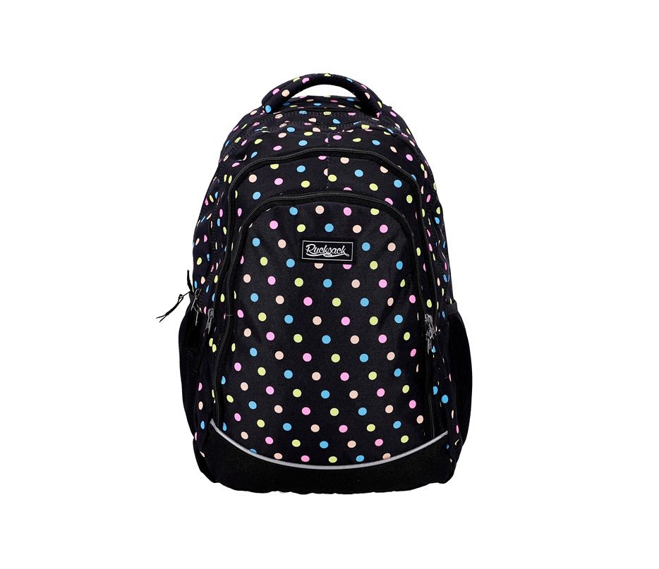 Šolski nahrbtnik Rucksack Only 35L Black with Dots