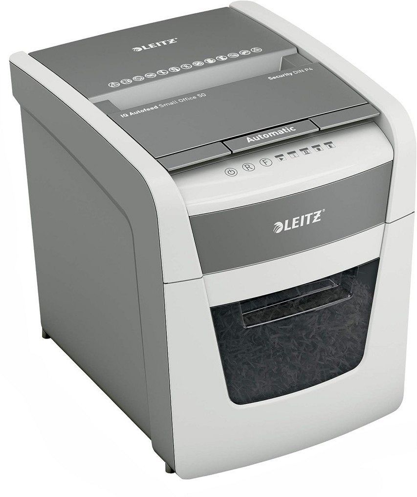Samodejni uničevalec dokumentov Leitz IQ AutoFeed 50X Small Office P-4