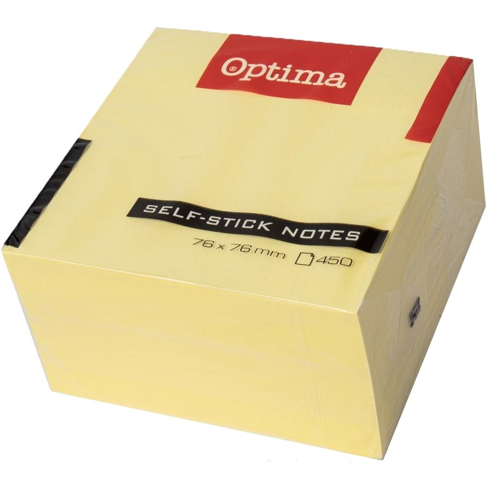 Samolepilna kocka Optima Rumena 76x76mm