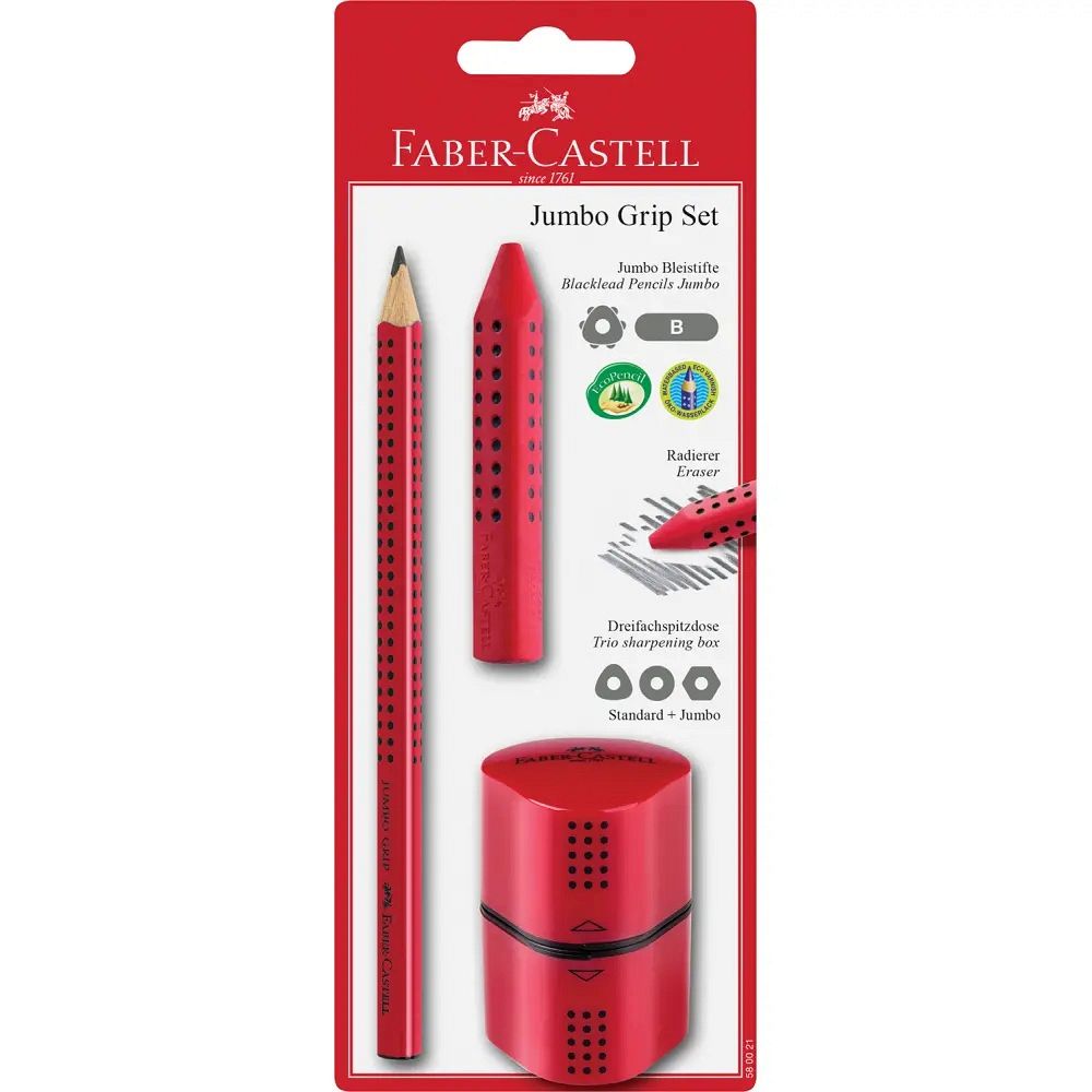 Set Faber-Castell Jumbo Grip Rdeč