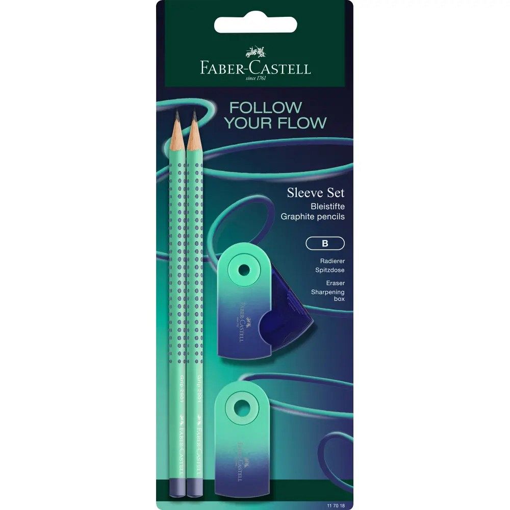 Set Faber-Castell Grip Sleeve Buzzing Blue