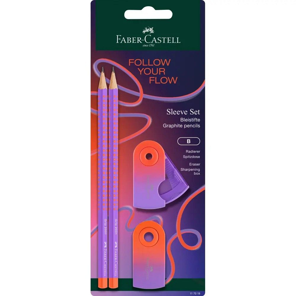 Set Faber-Castell Grip Sleeve Punchy Melon