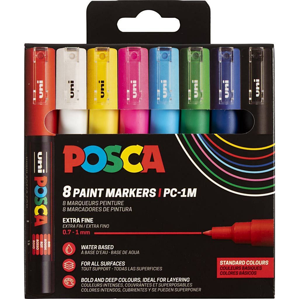 Set markerjev Posca PC-1M 8/1 Osnovne barve