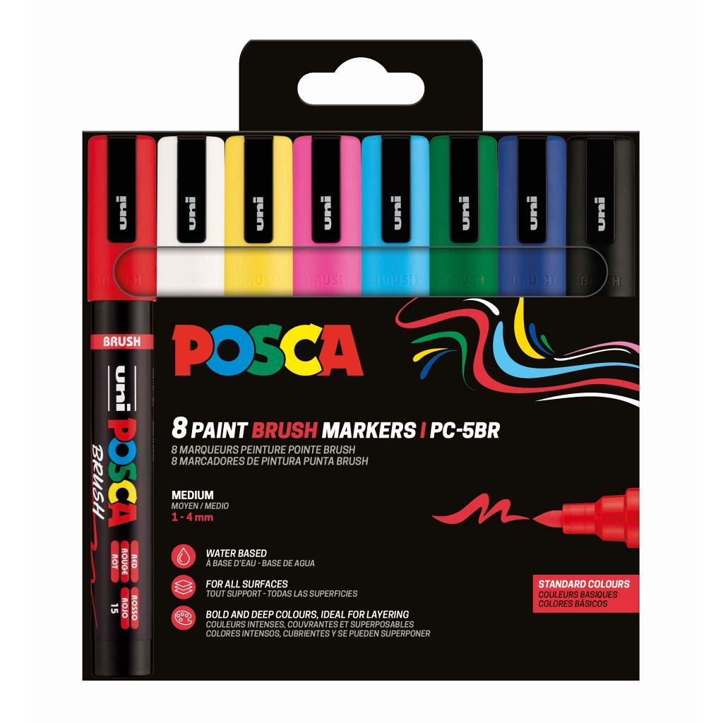 Set markerjev Posca PC-5BR 8/1 Osnovne barve