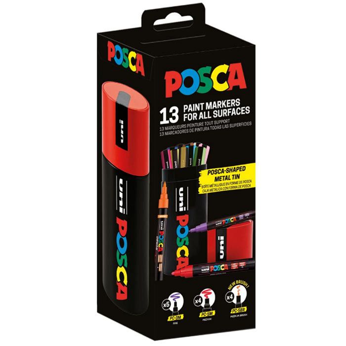 Set markerjev Posca 13/1 v kovinski škatlici