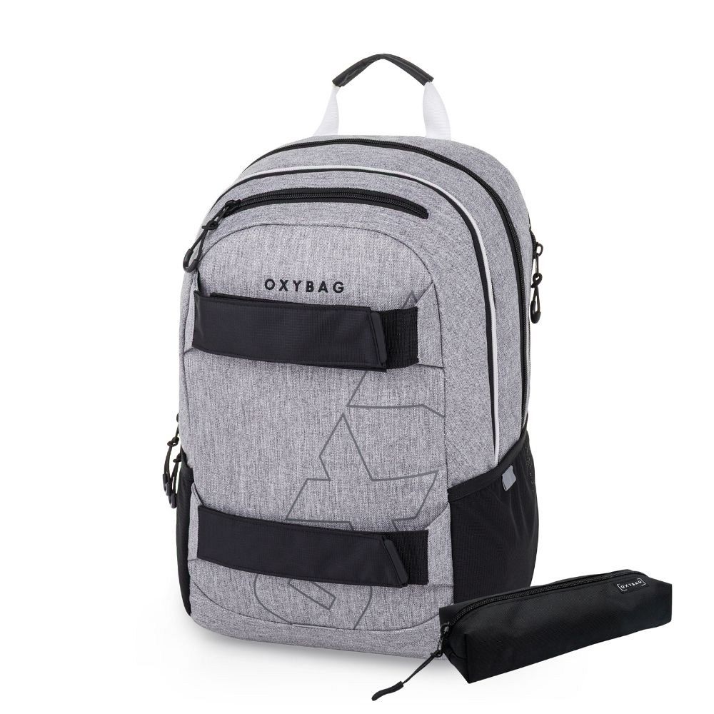 Set nahrbtnik in peresnica Oxybag Sport Melange Grey 2/1