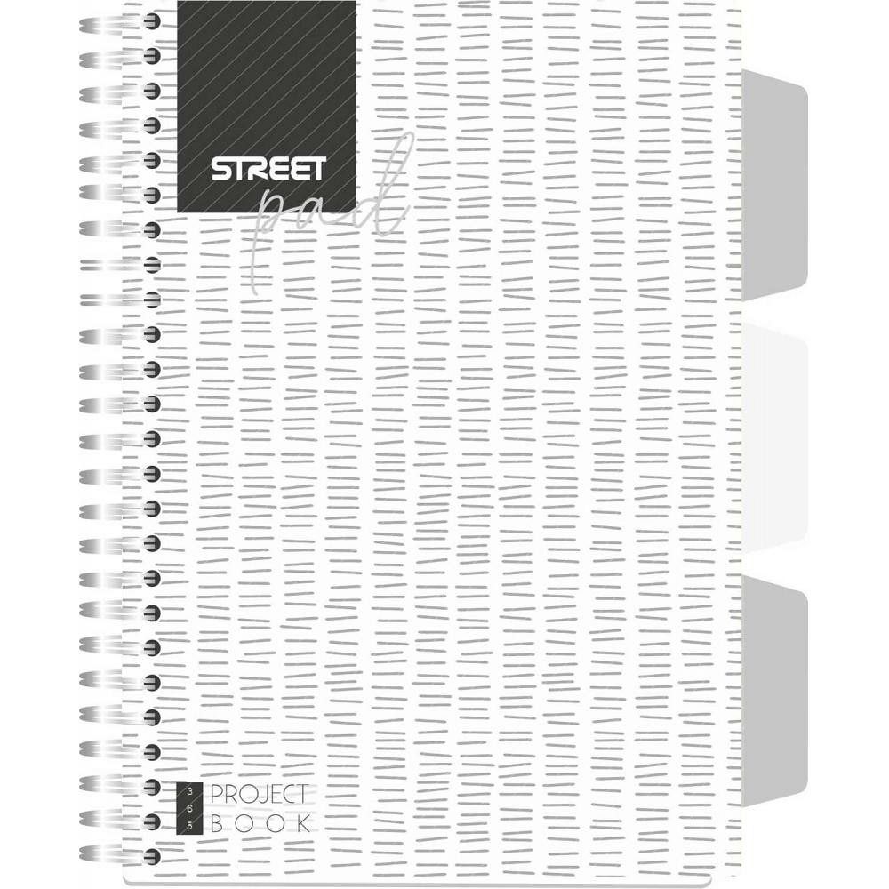 Spiralni blok A5 črte S.PAD White s pregradami