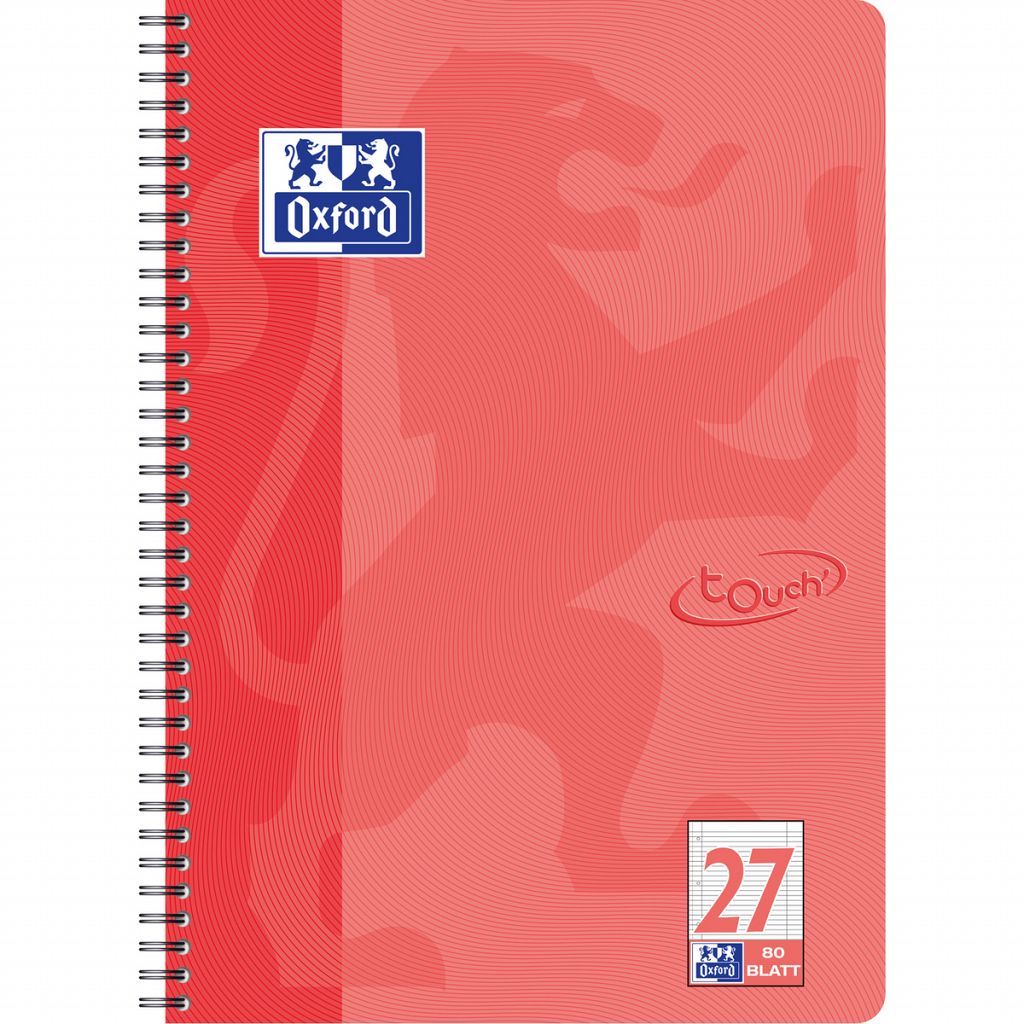 Spiralni blok A4  črte Oxford Coral