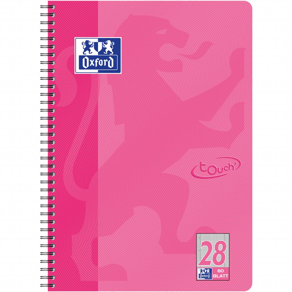 Spiralni blok A4  karo Oxford Pink