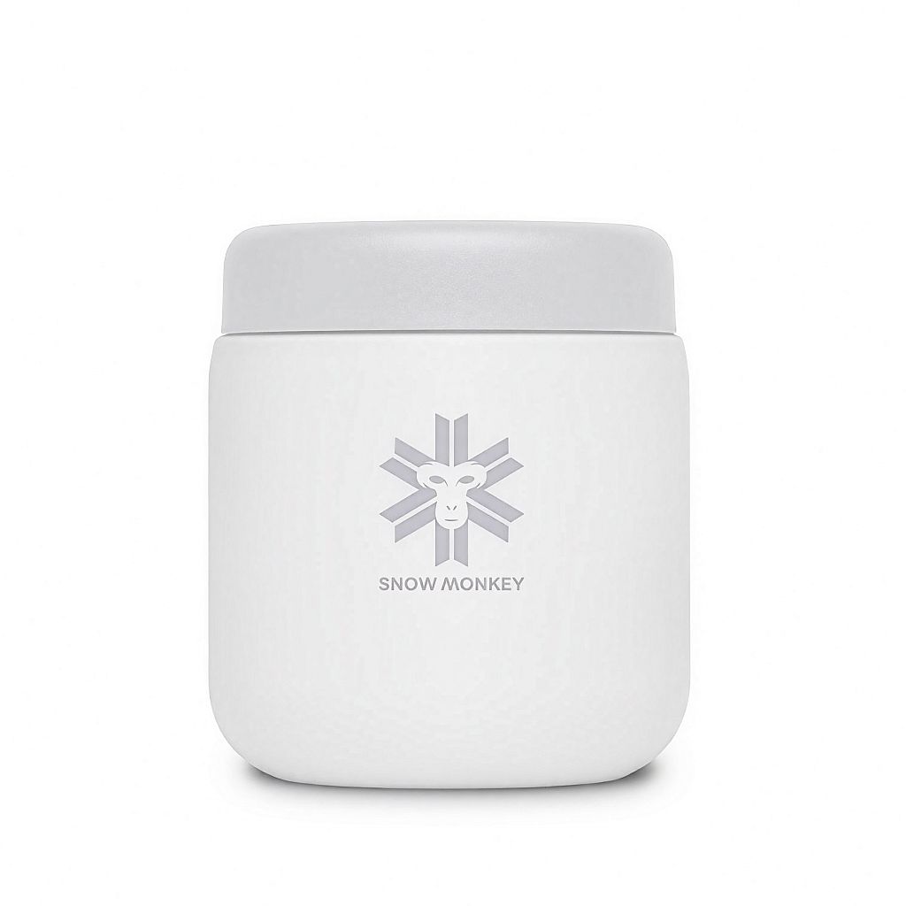 Termo posoda Snow Monkey Foodie Midi 0.48 L Oblačno bela