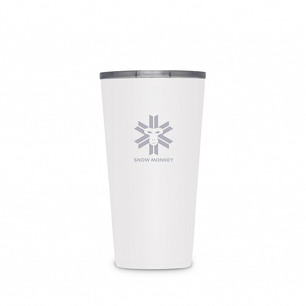 Termo lonček Snow Monkey Enjoyer 0.47 L Oblačno bel
