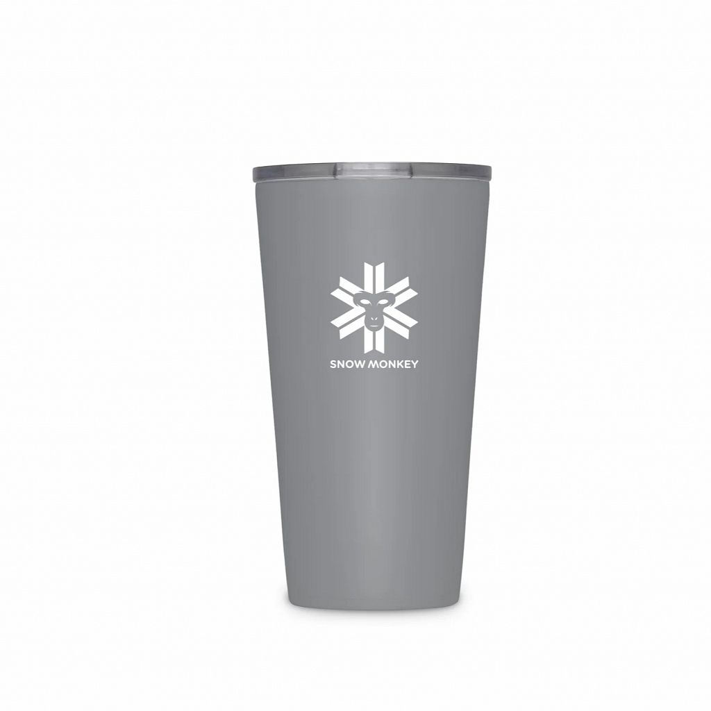 Termo lonček Snow Monkey Enjoyer 0.47 L Svetlo siv