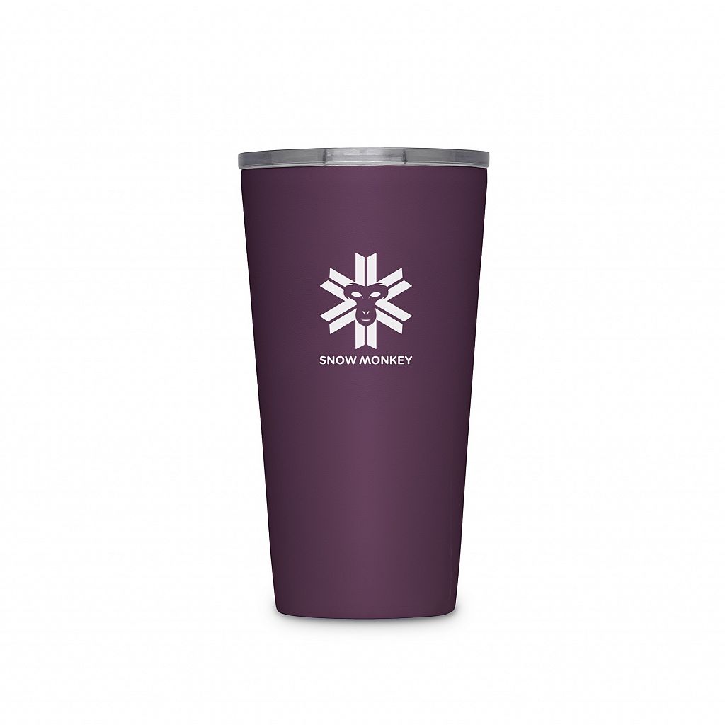 Termo lonček Snow Monkey Enjoyer 0.47 L Vijolčen