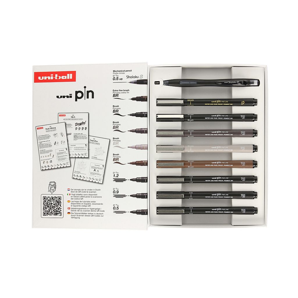 Uni Pin 8/1 – komplet za kaligrafijo in risanje | PETKA