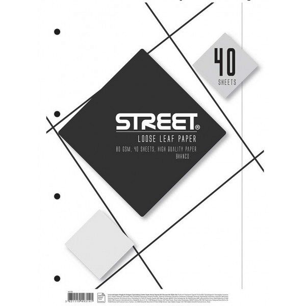 Vložni listi Street A4 brezčrtni 40L