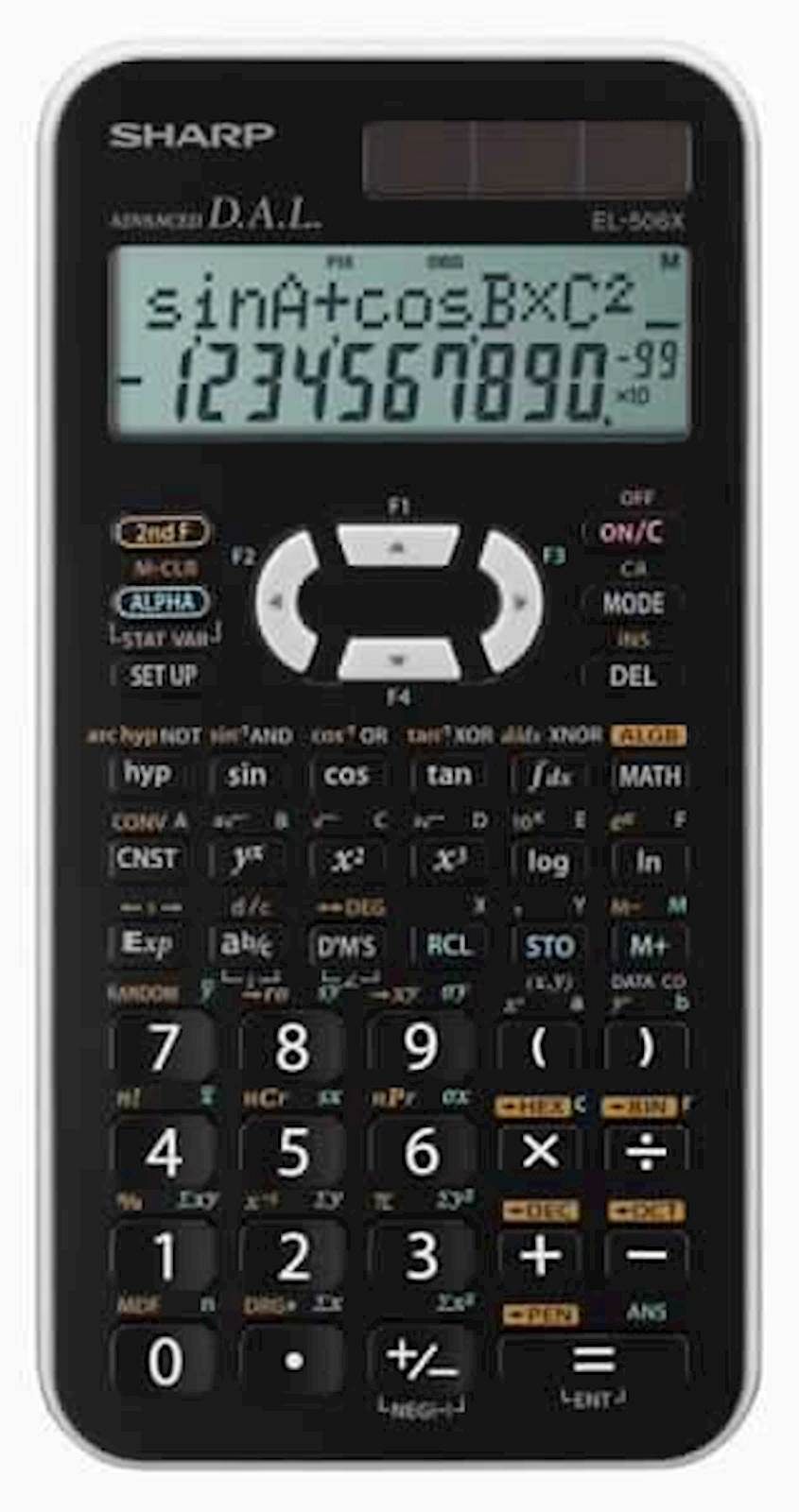 Kalkulator tehnični SHARP EL506XWH 469F črno-bel