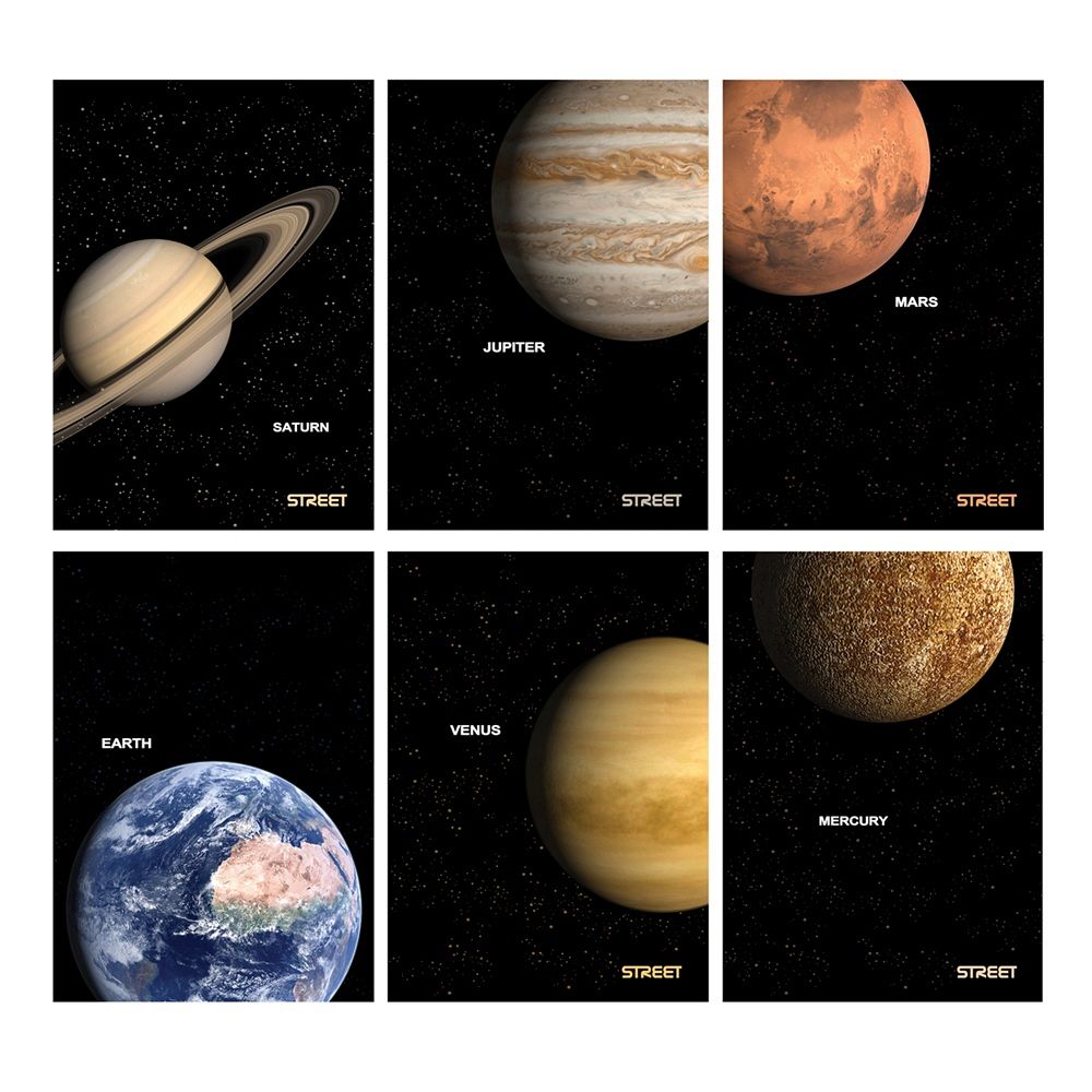 Zvezek A4 karo Street Planets 54L
