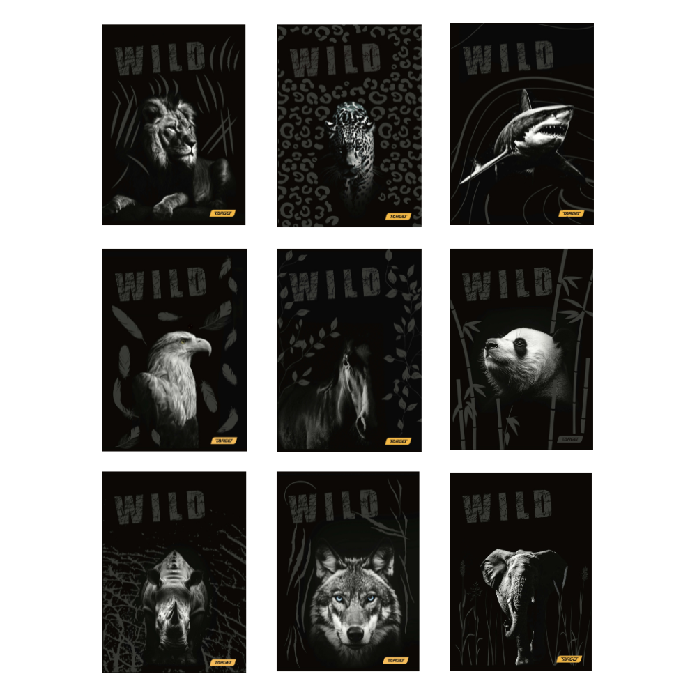 Zvezek A4 črte Target Animal Wild 54L