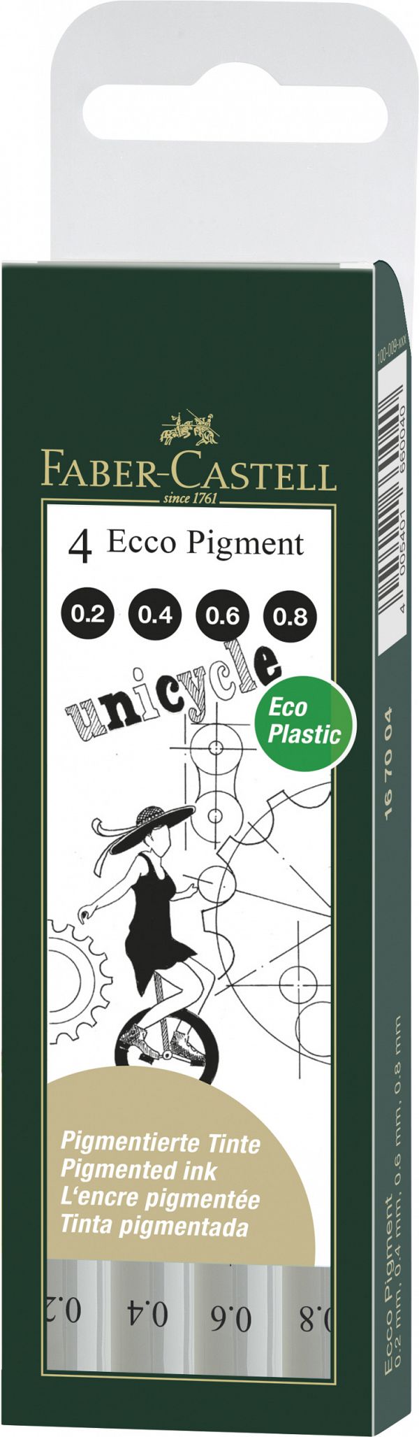 Set FC Ecco Pigment Fineliner 4/1 (0.2, 0.4, 0.6, 0.8)