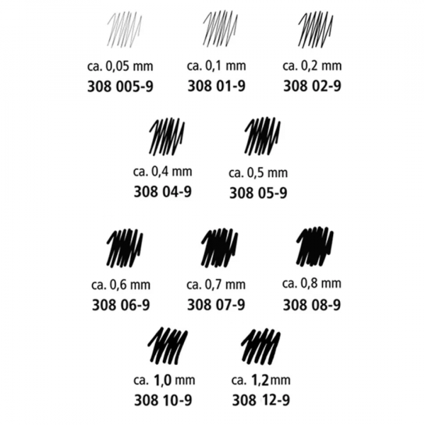 Fineliner Staedtler Pigment Liner več debelin