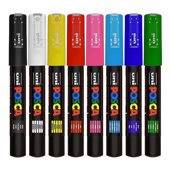 Set Markerjev Posca 1M 8/1 Osnovne Barve