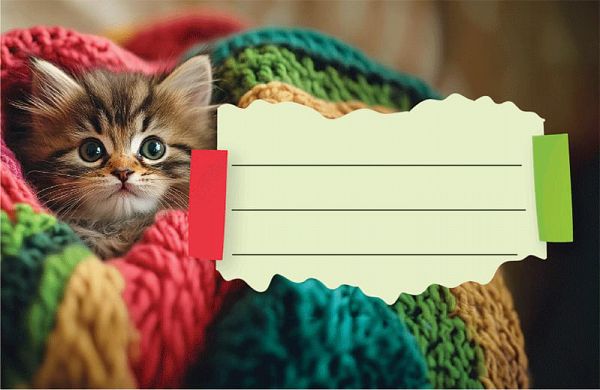 Etikete za zvezke Street Animals Cute 10/1