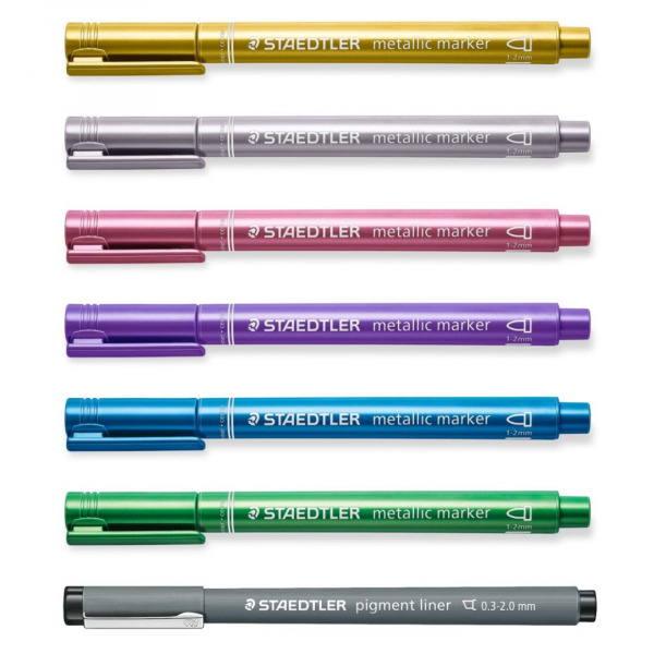 Set flomastrov in fineliner Staedtler Metallic