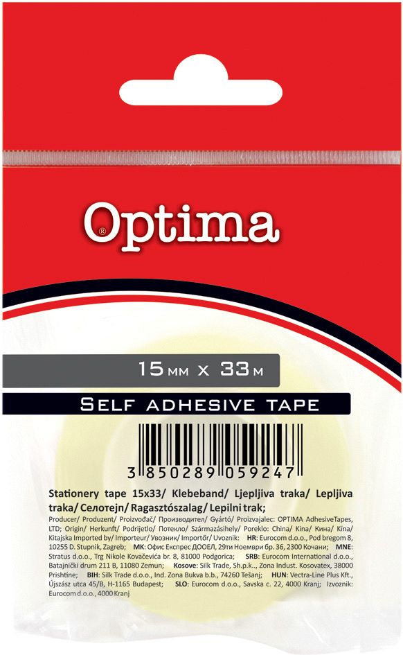 Lepilni trak Optima 15mm x 33m