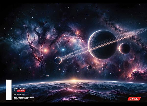 Zvezek A4 brezčrten Target Space 54L