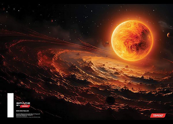 Zvezek A4 brezčrten Target Space 54L