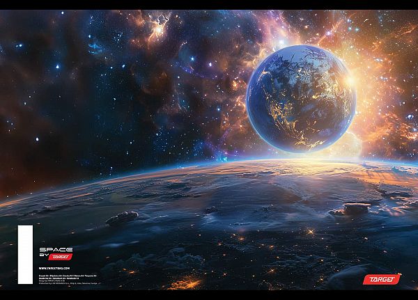 Zvezek A4 brezčrten Target Space 54L