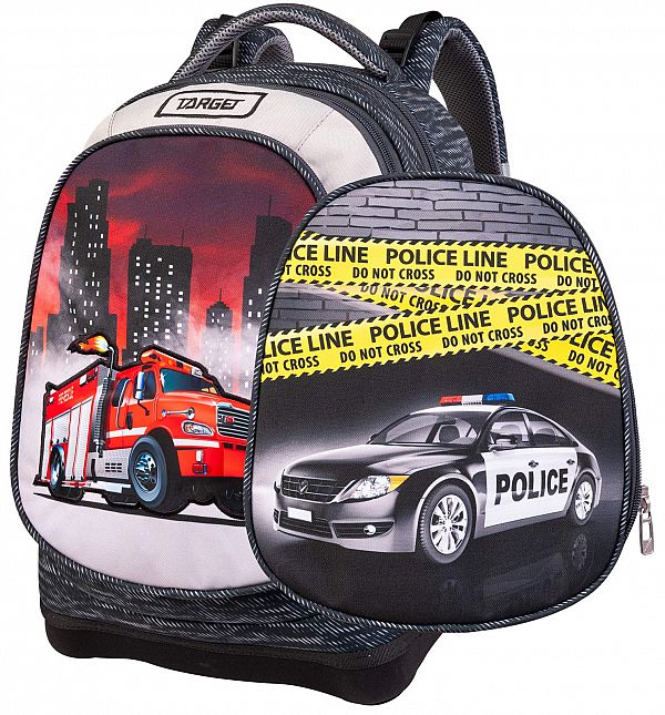 Šolska torba Target Superlight 2 Face Petit Firetruck/Police