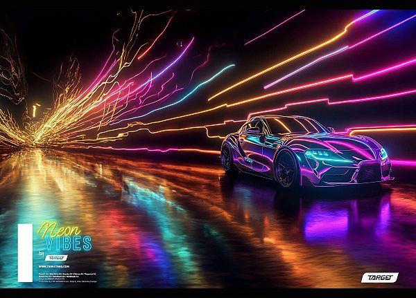Zvezek A4 črtasti Neon Vibes Power 54L
