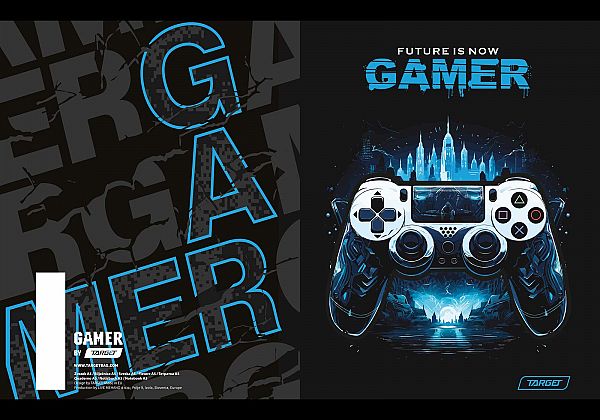 Zvezek A5 črtasti Target Gamer 54L