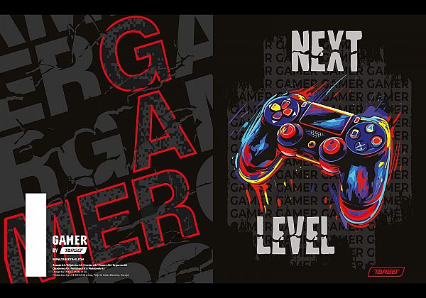 Zvezek A5 črtasti Target Gamer 54L