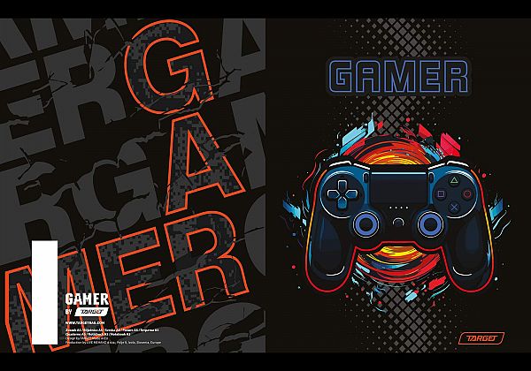 Zvezek A5 črtasti Target Gamer 54L