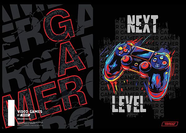 Zvezek A4 črte Target Gamer 54L