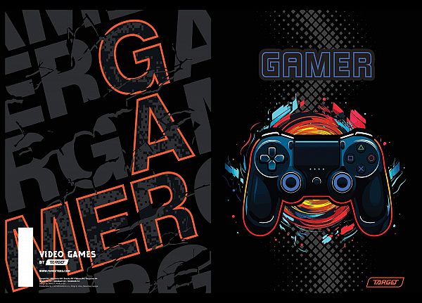 Zvezek A4 črte Target Gamer 54L