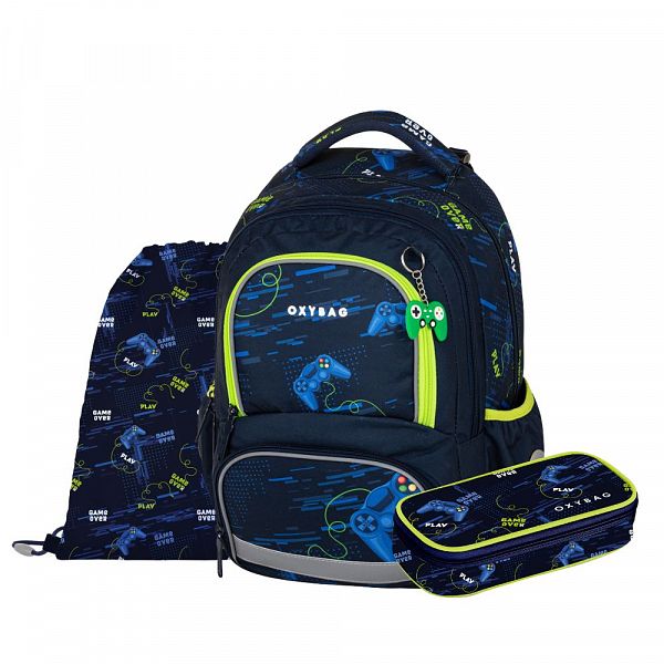 3-delni šolski set Oxybag Next Gamer