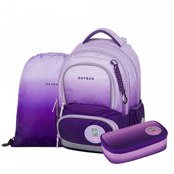 3-delni šolski set Oxybag Next Ombre Purple