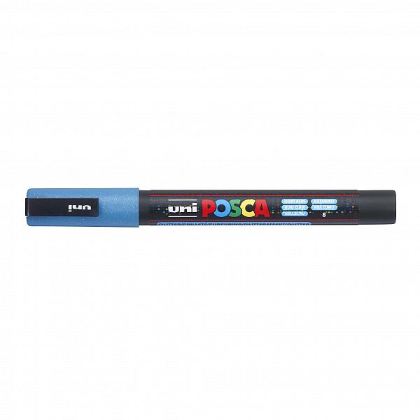 Marker Posca PC-3M Glitter svetlo moder