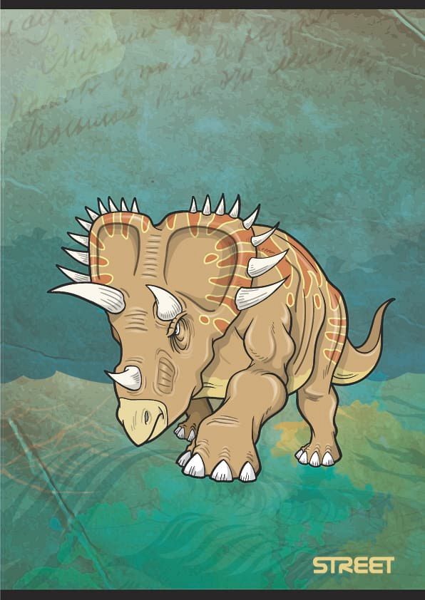 Zvezek A4 brezčrten Street Dinosaurus 54L