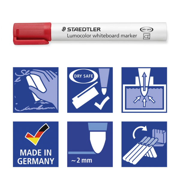 Flomaster Staedtler Lumocolor Whiteboard z okroglo konico več barv