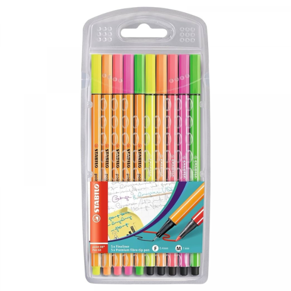 Flomastri Stabilo Pen 68 in Point 88 10/1 Neon